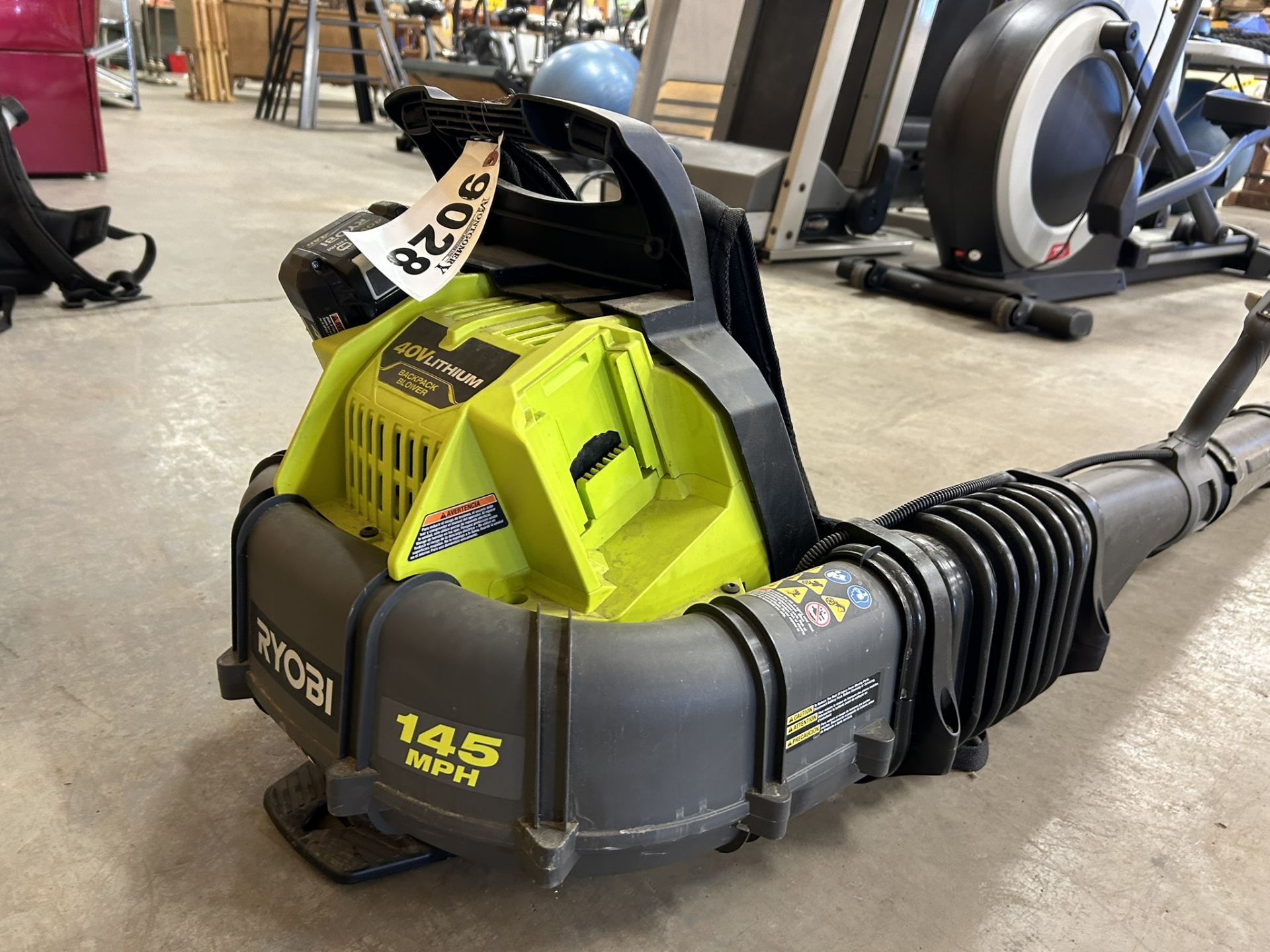 RYOBI 625 CFM 40V CORDLESS BACKPACK BLOWER W/ BATTERY & NO CHARGER - Image 7 of 7