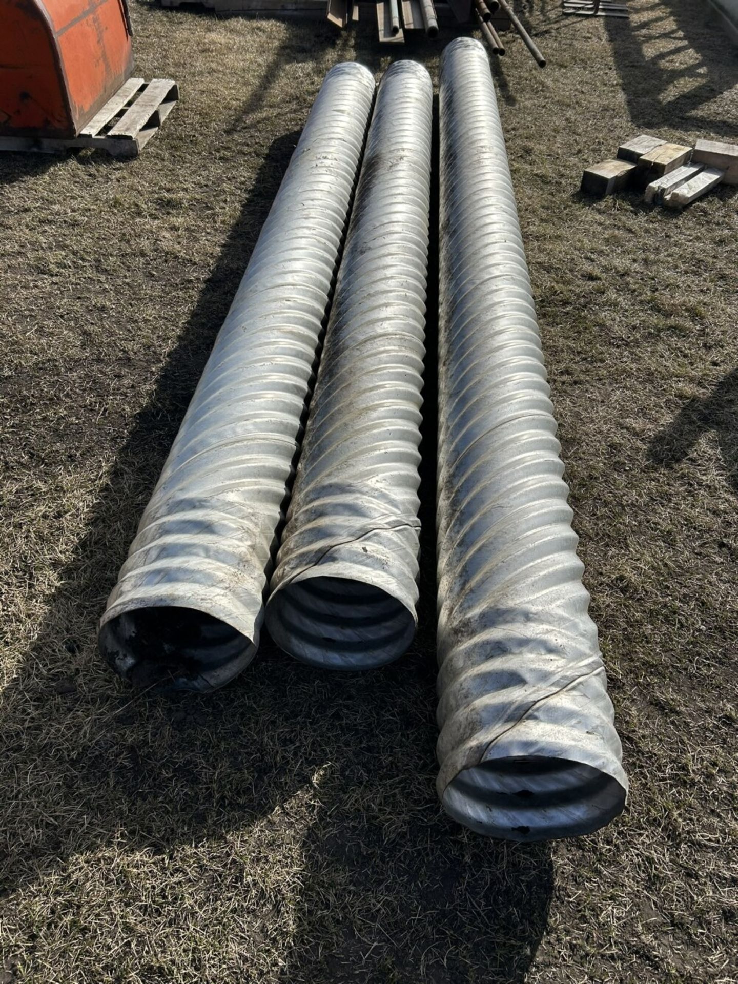 3 - 12" DIA. ROAD CULVERTS W/ 1-COUPLER - 1-16FT & 2-13FT