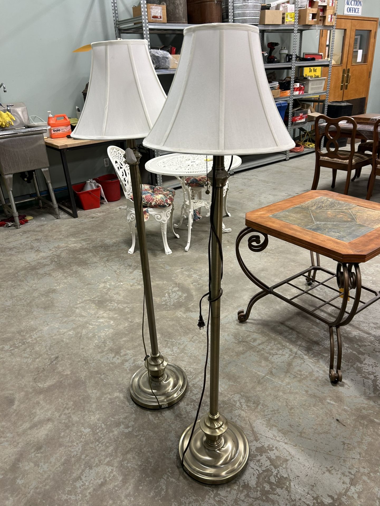 2 - MATCHING PEDSESTAL POLE LAMPS - Image 2 of 3