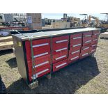 2FTX9.5FT WORKBENCH W/ 20 DRAWERS