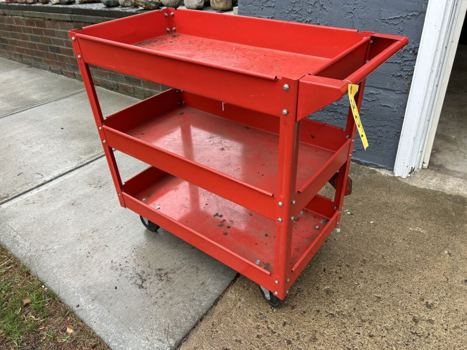 ROLLING METAL SHOP CART - Image 3 of 4