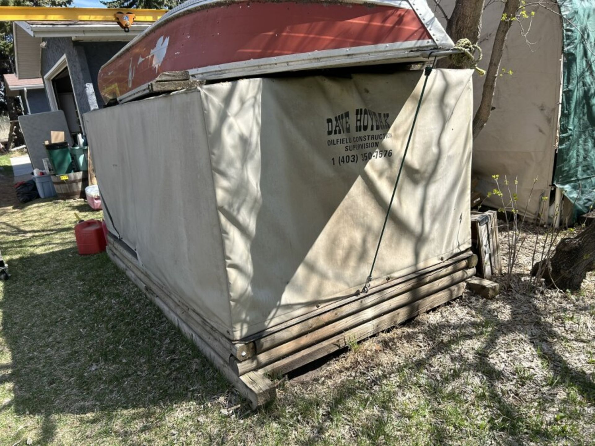 METAL FRAME W/TARP COVER 9'X66"X44" - Image 4 of 6