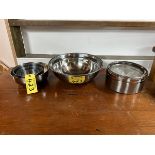 L/O ASSORTED STAINLESS STEEL BOWLS, STANLESS STEEL STACKING TINS