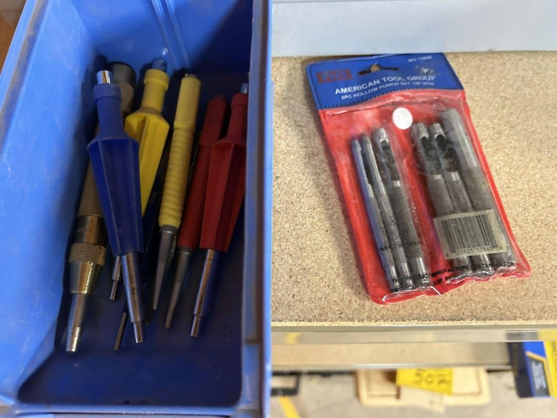 SOMAX SAW SET, RATCHETING, SCREW DRIVER SET W/ ASSORTED DRILL BIT SETS, PUNCHES/CHISEL SETS - Image 3 of 7