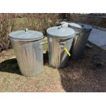 L/O - 3 GALV. GARBAGE CANS