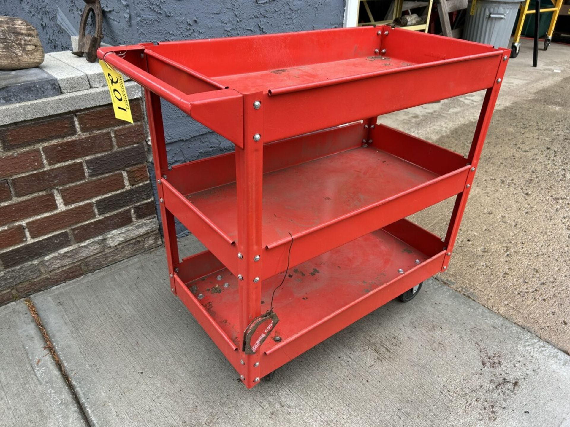 ROLLING METAL SHOP CART