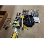 MASTERCRAFT 12V LITHIUM-ION AUTO HAMMER W/ASSORTED SCRAPERS AND ASSORTED HAND TOOLS