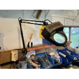 ARTICULATING TASK LIGHT W/ MAGNIFYING GLASS