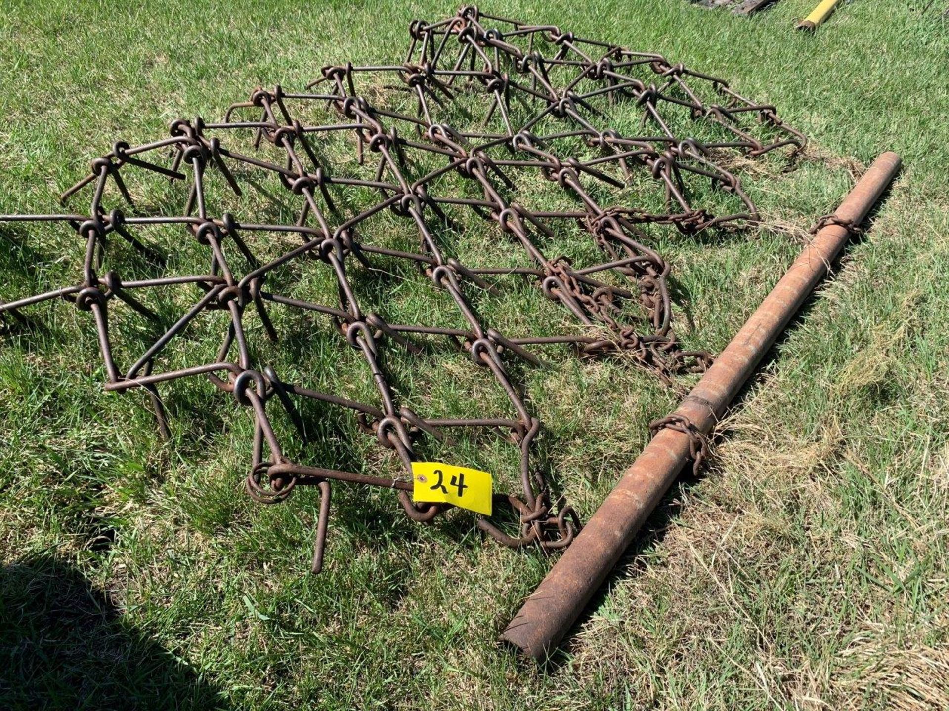 6 FT SET OF PASTURE HARROWS & DRAW BAR