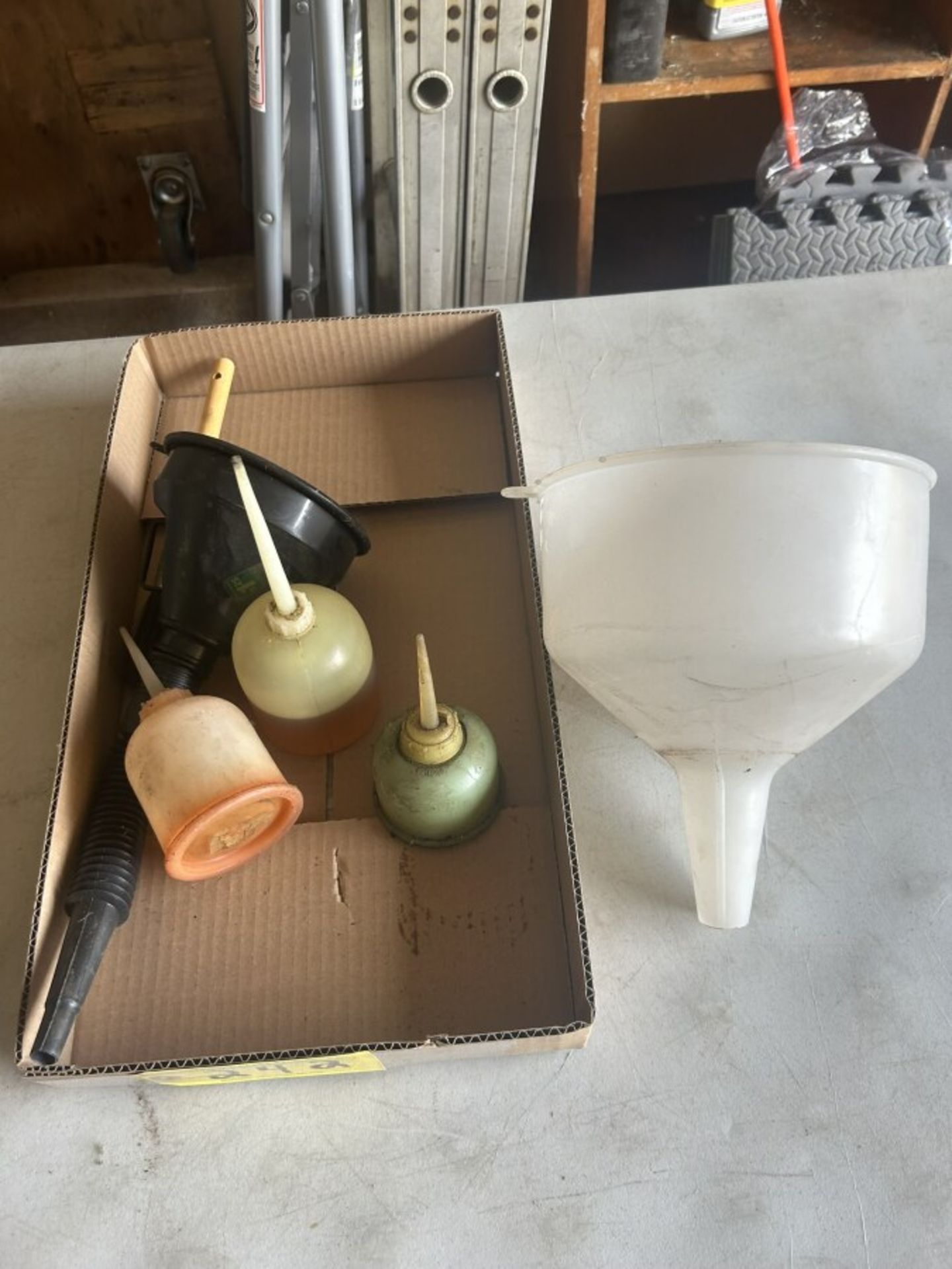 POLY FUNNELS, OIL CANS, ETC.