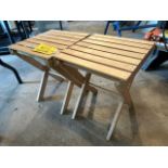 PAIR OF WOODEN FOLDING TABLES