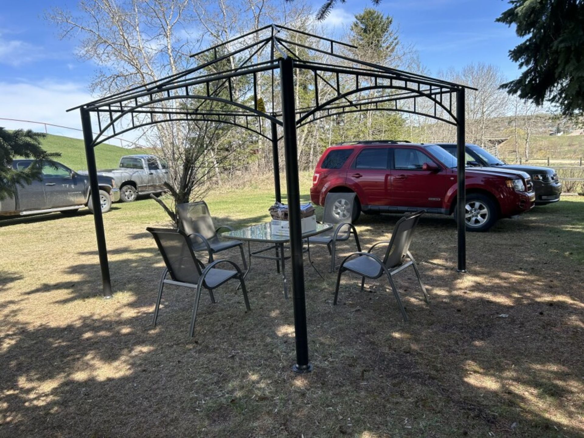 10'X10' GAZEBO W/ CANVAS COVER (COVER IN BASEMENT OF HOUSE)