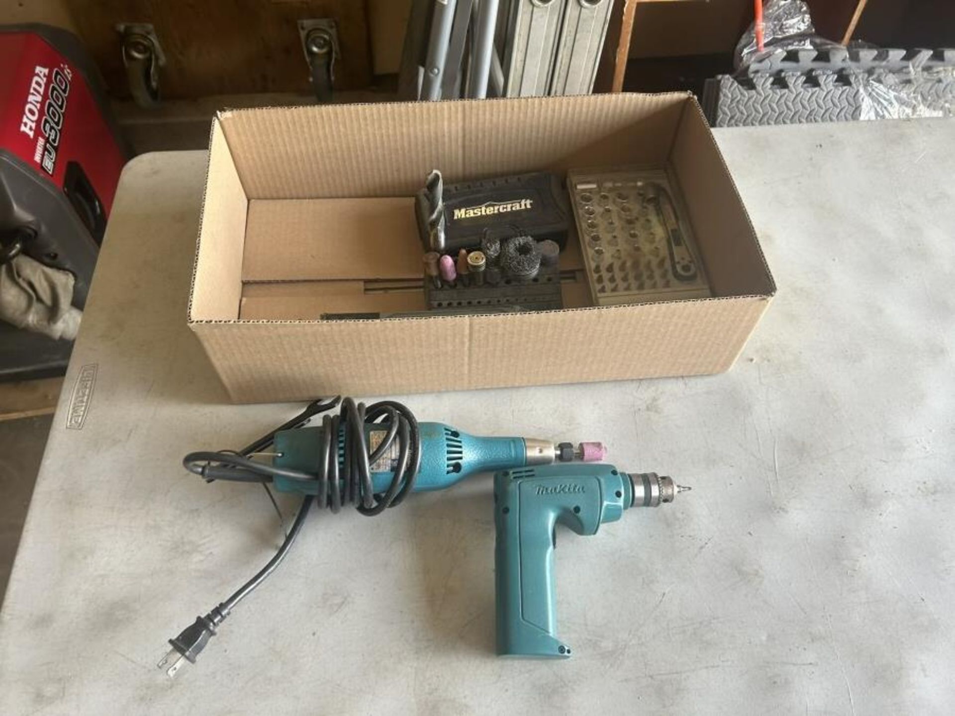 MAKITA ELEC. DIE GRINDER, MAKITA CORDLESS DRILL, BITS, DRIVER BITS, MANUAL IMPACT DRIVER