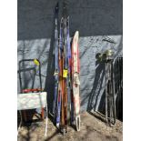 ASSORTED SKIS & POLES