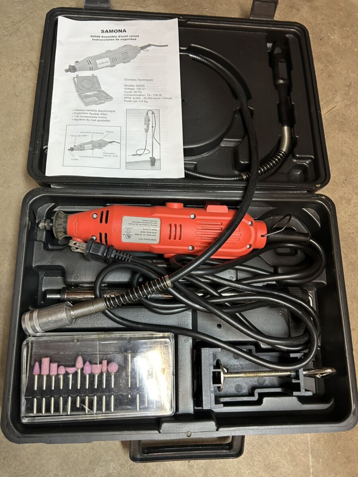 CERTIFIED ROTARY TOOL KIT W/SAMONA ROTARY TOOL - Image 3 of 3