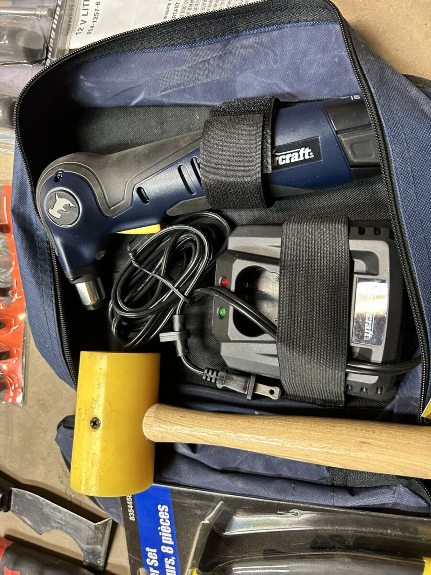 MASTERCRAFT 12V LITHIUM-ION AUTO HAMMER W/ASSORTED SCRAPERS AND ASSORTED HAND TOOLS - Image 6 of 6