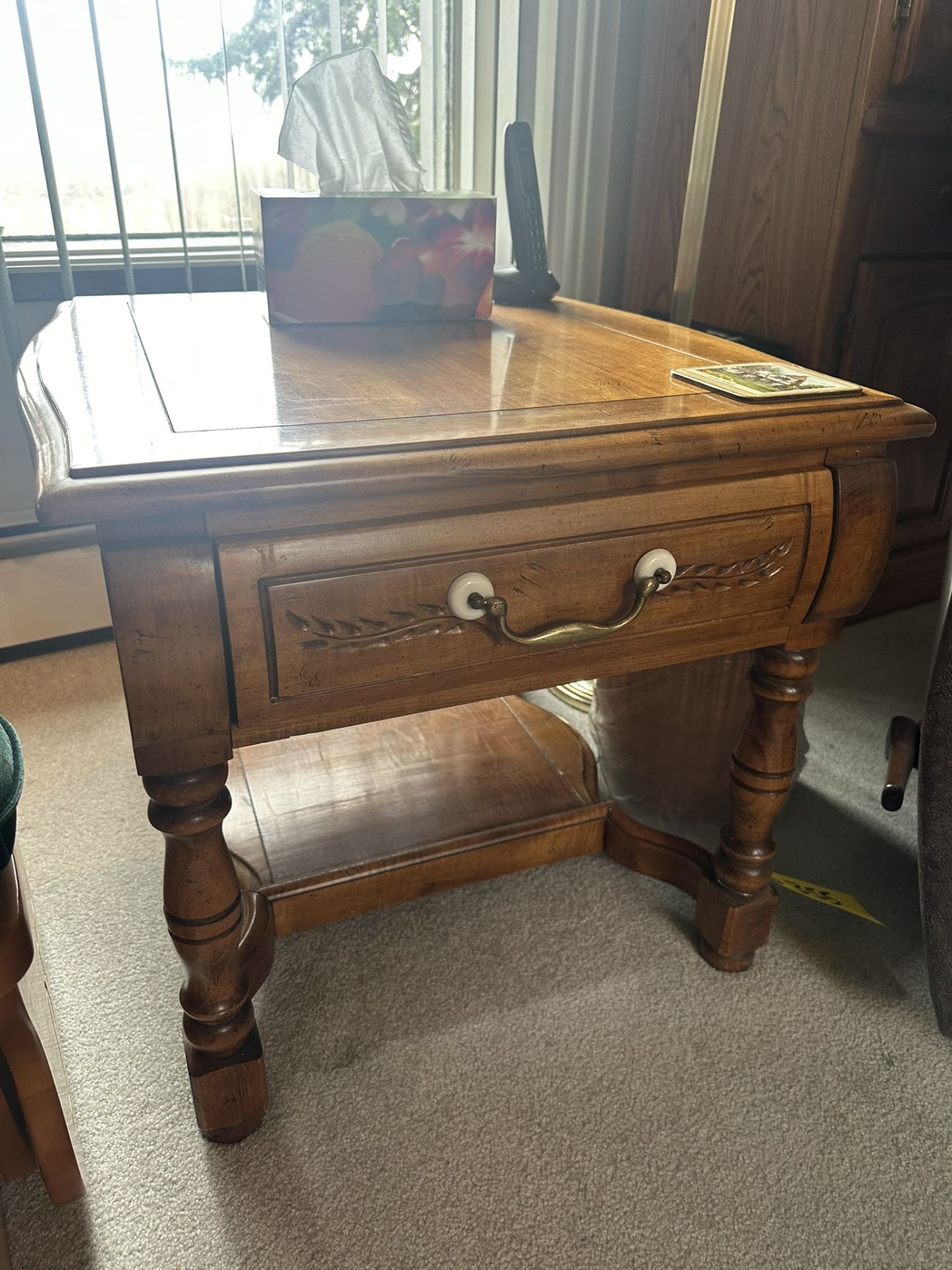 WOODEN END TABLES AND COFFEE TABLE - Image 2 of 2