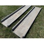 2-CHECKER PLATE ALUMINUM L/O ASSORTEDDING RAMP 72"X15"W