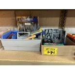 SOMAX SAW SET, RATCHETING, SCREW DRIVER SET W/ ASSORTED DRILL BIT SETS, PUNCHES/CHISEL SETS