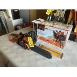 BLACK & DECKER CORDLESS CHAINSAW W/ 10" BAR, CHARGER AND BATTERY