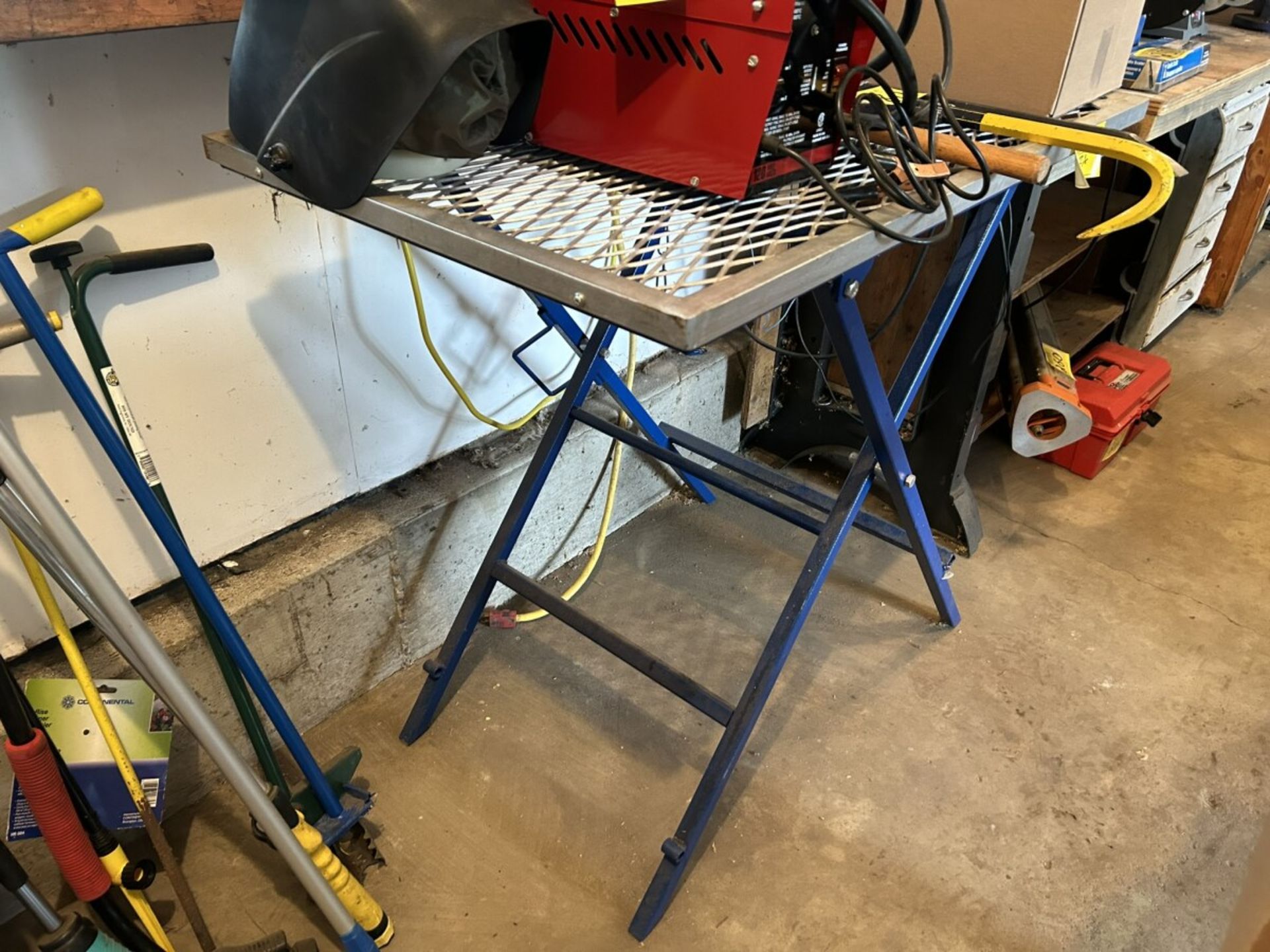 STEEL FOLDING TABLE W/ STEEL MESH TOP - Image 2 of 2