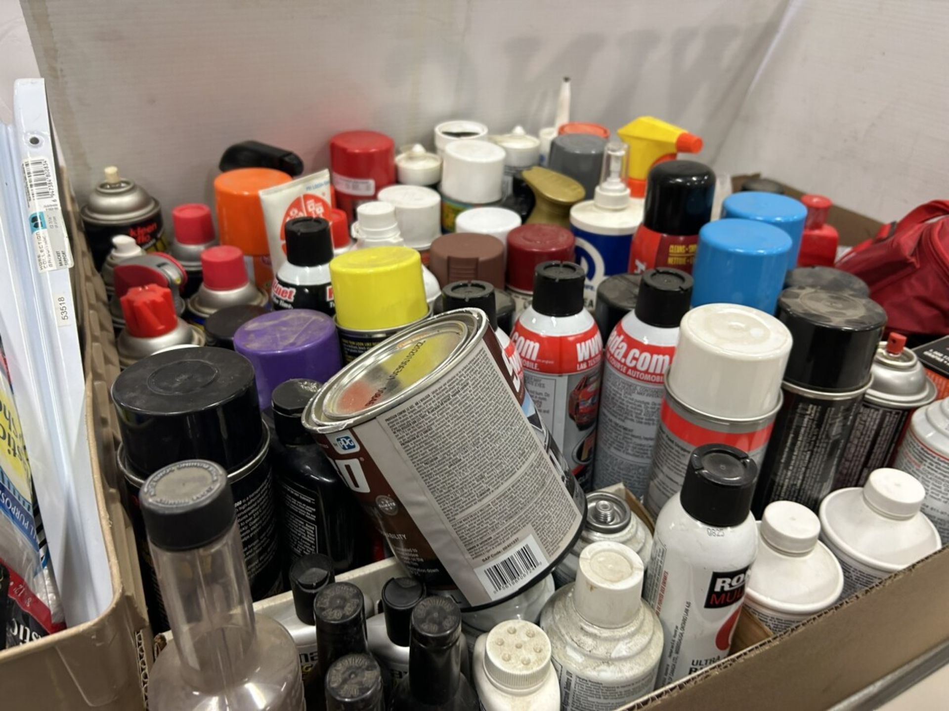 L/O ASSORTED FLUIDS, LUBRICANTS, SEALANT, FASTENERS, PAINT BRUSHES, ROLLERS, ETC. - Image 4 of 5