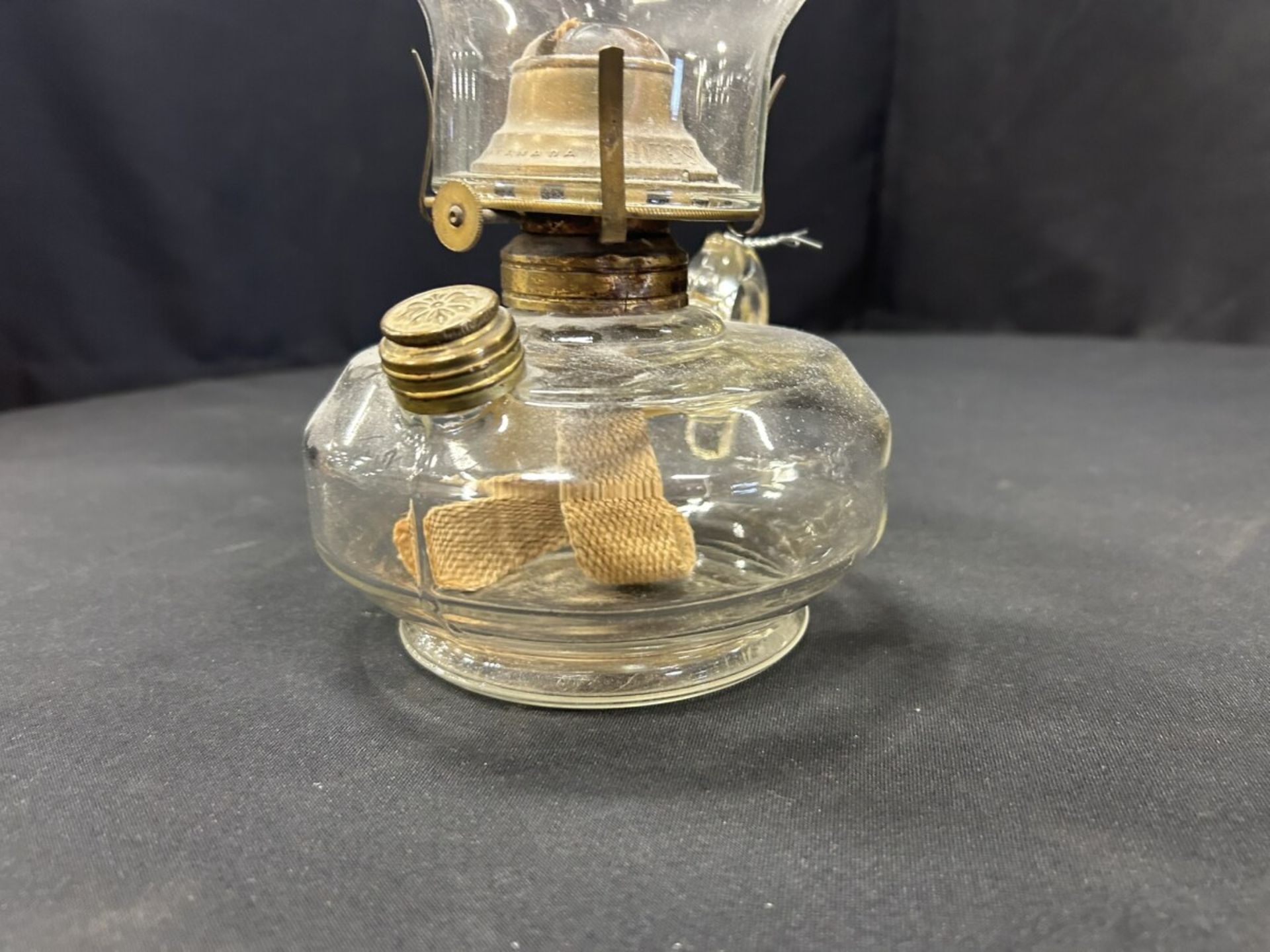ANTIQUE FINGER OIL LAMP, WALL MOUNTED OIL LAMP, 1-OIL LAMP (NO GLOBE) - Image 10 of 12
