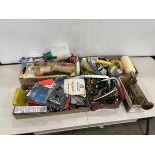 L/O ASSORTED PAINTING SUPPLIES, CLAMPS, MAC TOOLS SCREW EXTRACTOR, ETC.