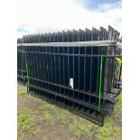 UNUSED 2024 4-RAIL FENCING WITH 24 PCS OF REGULAR IRON FENCING