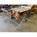 RIDGID 10" PORTABLE TABLE SAW W/ COLLAPSIBLE STAND