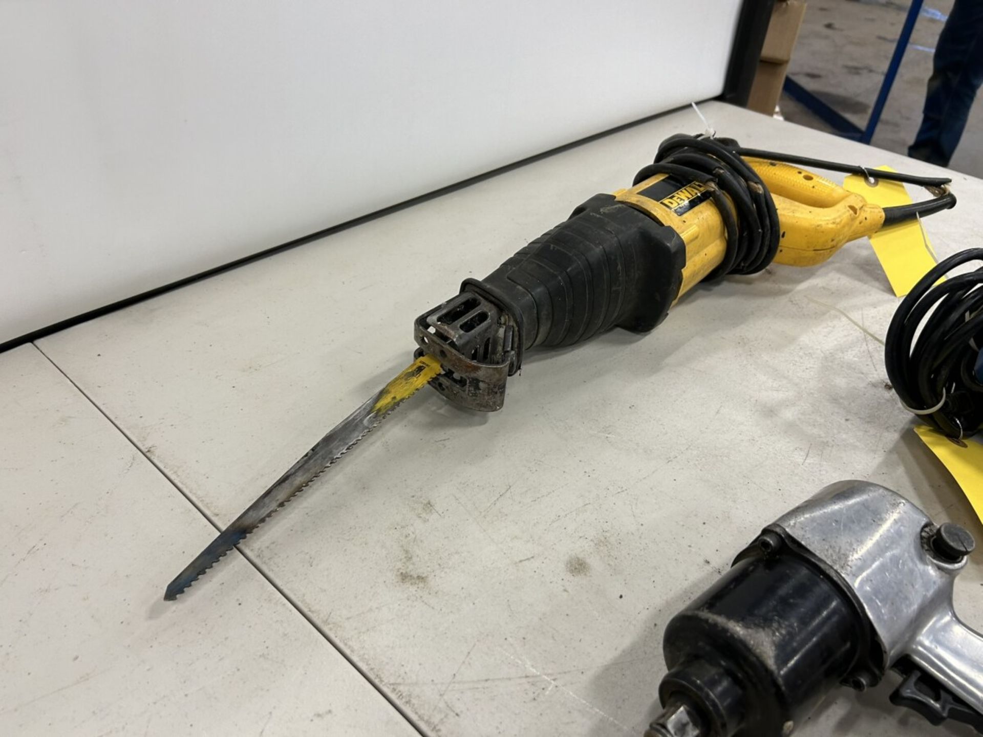 DEWALT CORDED RECIPROCATING SAW, POWER FIST CORDED ELECTRIC SHEAR, & AIR IMPACT GUN - Image 3 of 8