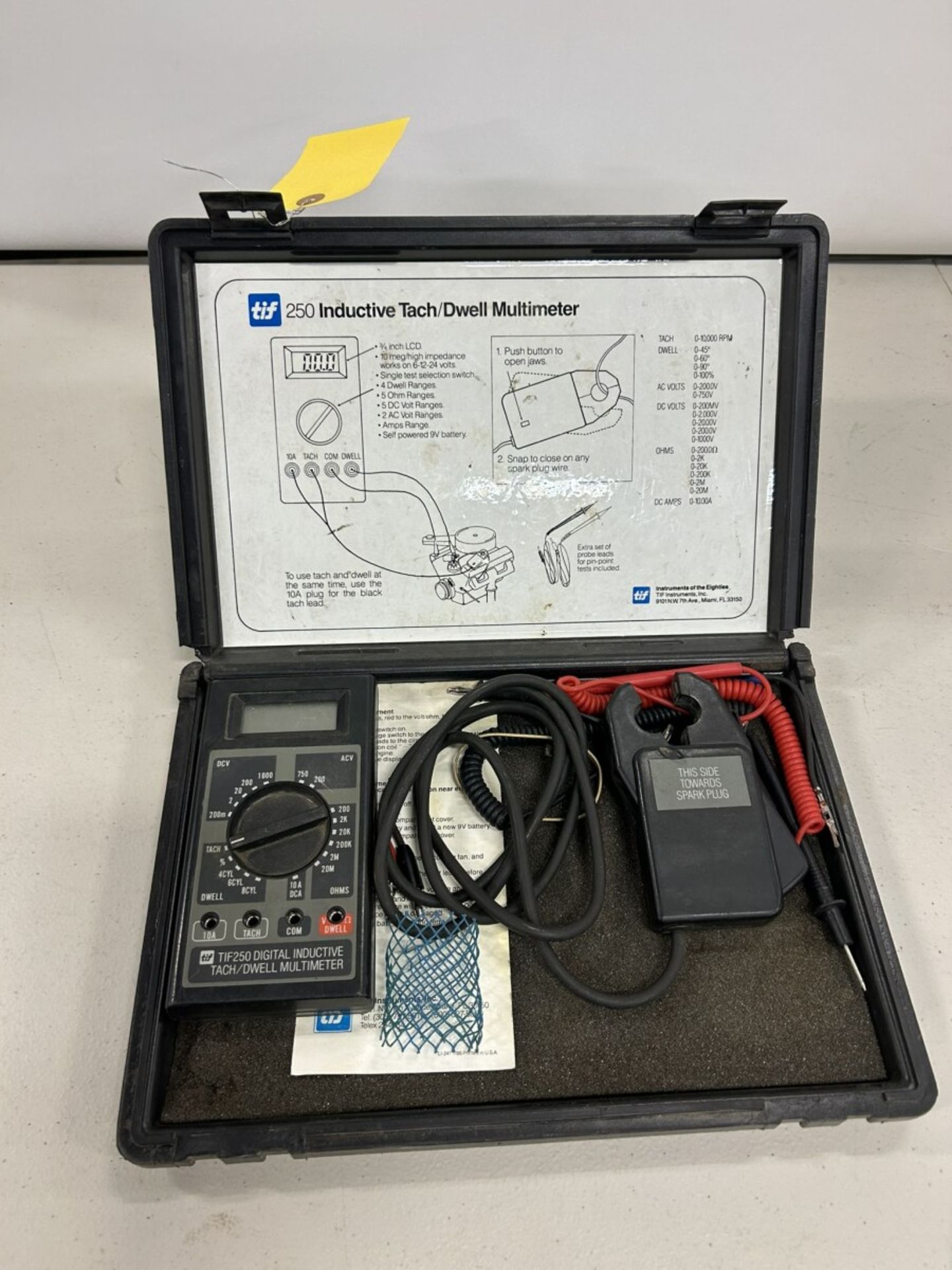 TIF 250 DIGITAL INDUCTIVE TACH/DWELL MULTIMETER