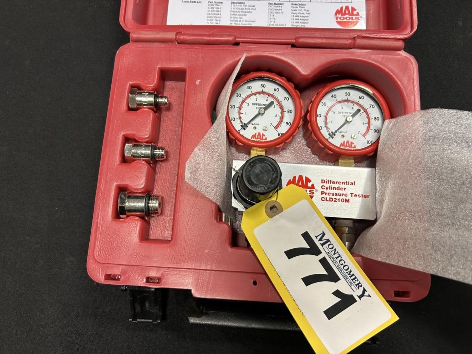 MAC TOOLS DIFFERENTIAL CYLINDER PRESSURE TESTER PART NO. CLD210M