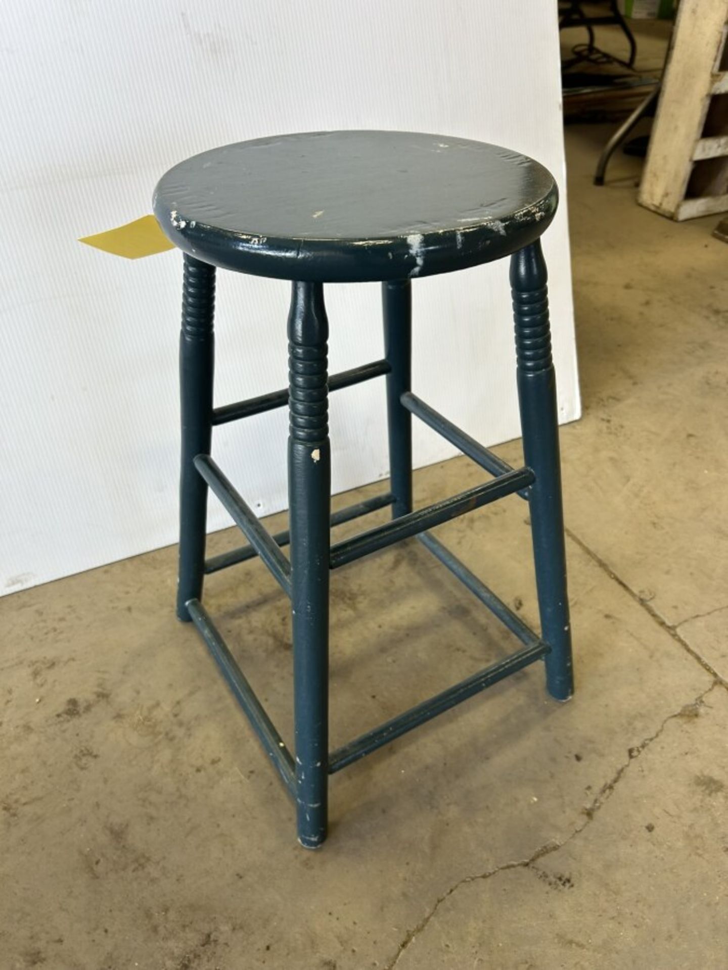 ANTIQUE WOODEN KITCHEN STOOL - Image 3 of 5