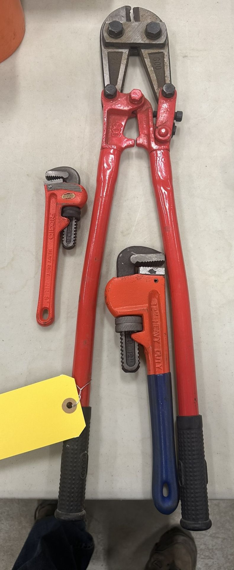 RIDGID 8" STEEL PIPE WRENCH, 12" STEEL PIPE WRENCH, 24" BOLT CUTTERS