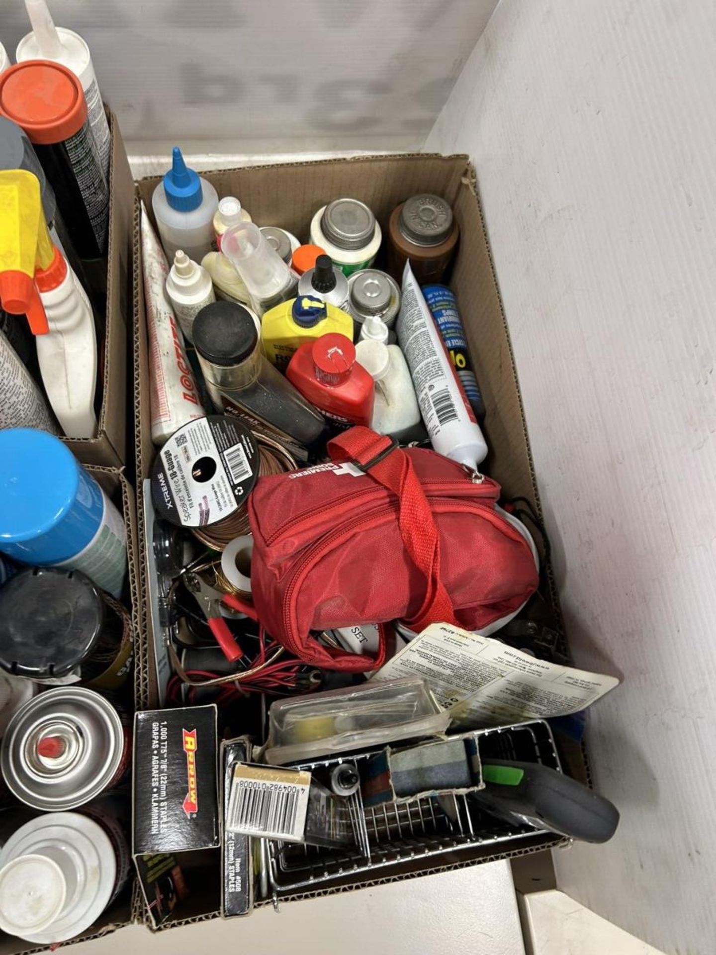 L/O ASSORTED FLUIDS, LUBRICANTS, SEALANT, FASTENERS, PAINT BRUSHES, ROLLERS, ETC. - Image 2 of 5