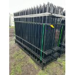 UNUSED 2024 4-RAIL FENCING WITH 24 PCS OF REGULAR IRON FENCING