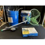L/O ASSORTED ICE FISHING GEAR AND COLEMAN INSULATED BEVERAGE CONTAINER