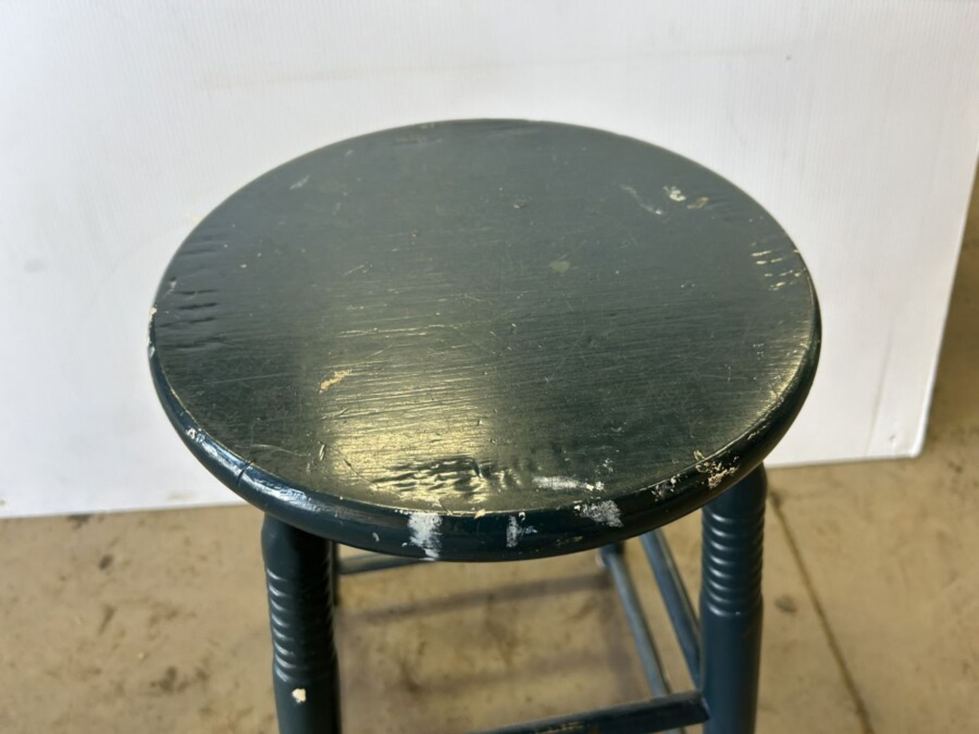 ANTIQUE WOODEN KITCHEN STOOL - Image 5 of 5