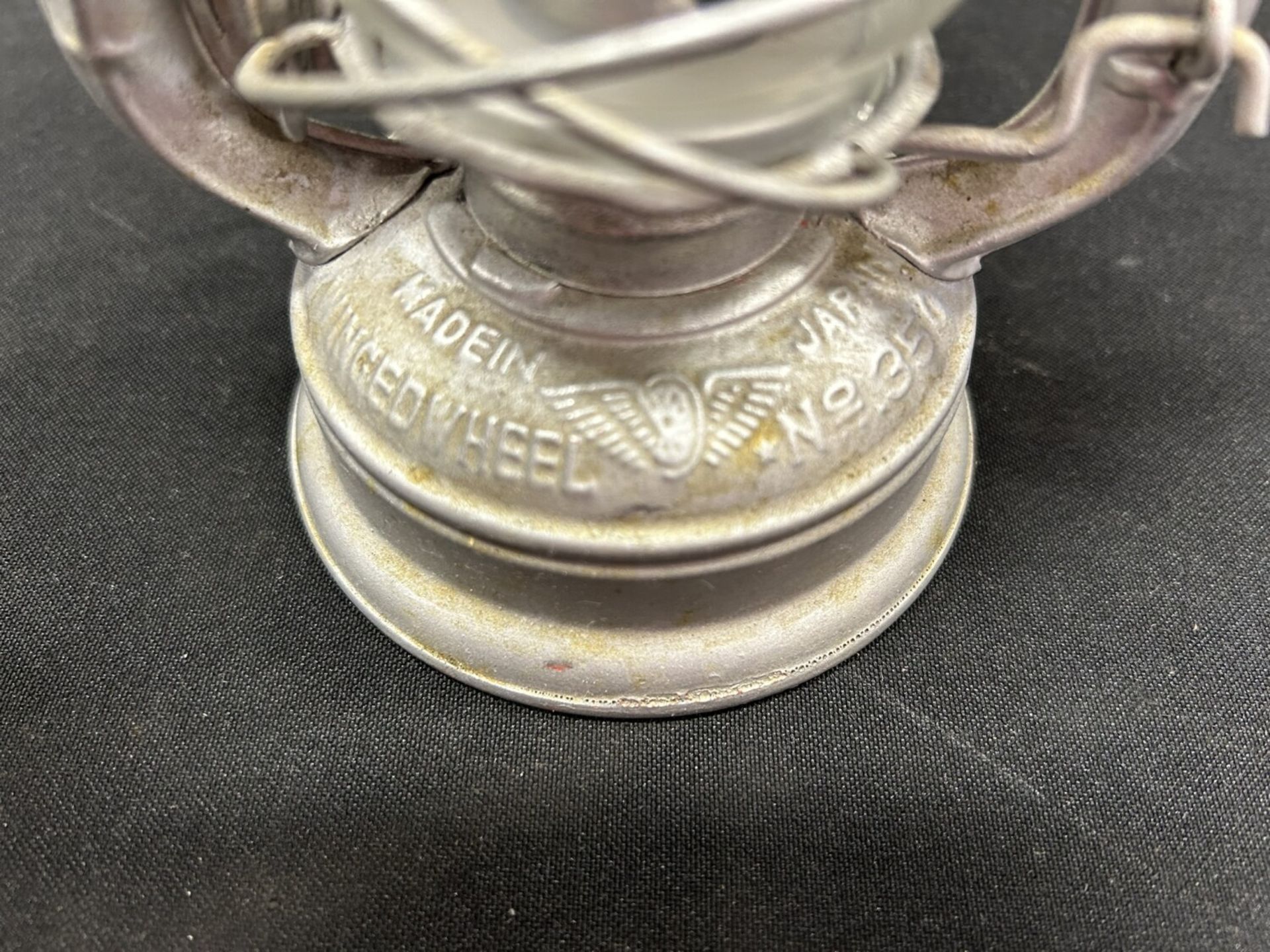 ANTIQUE WINGED WHEEL NO. 350 KEROSINE LANTERN - Image 3 of 3