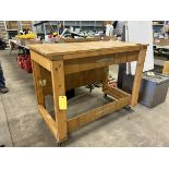 SHOP BUILT COLLAPSIBLE ROLLING TABLE 48"X24"36"H