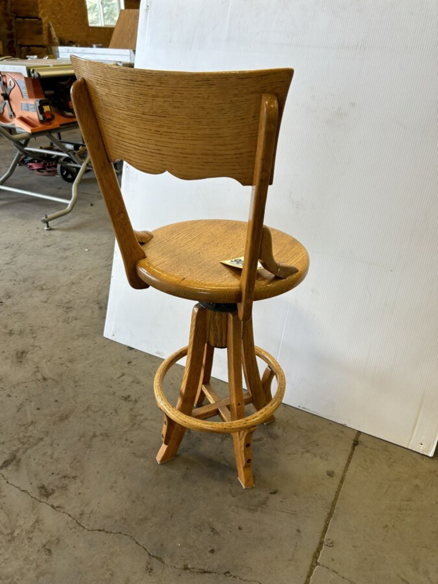 ANTIQUE OAK STENOGRAPHERS STOOL - Image 3 of 4