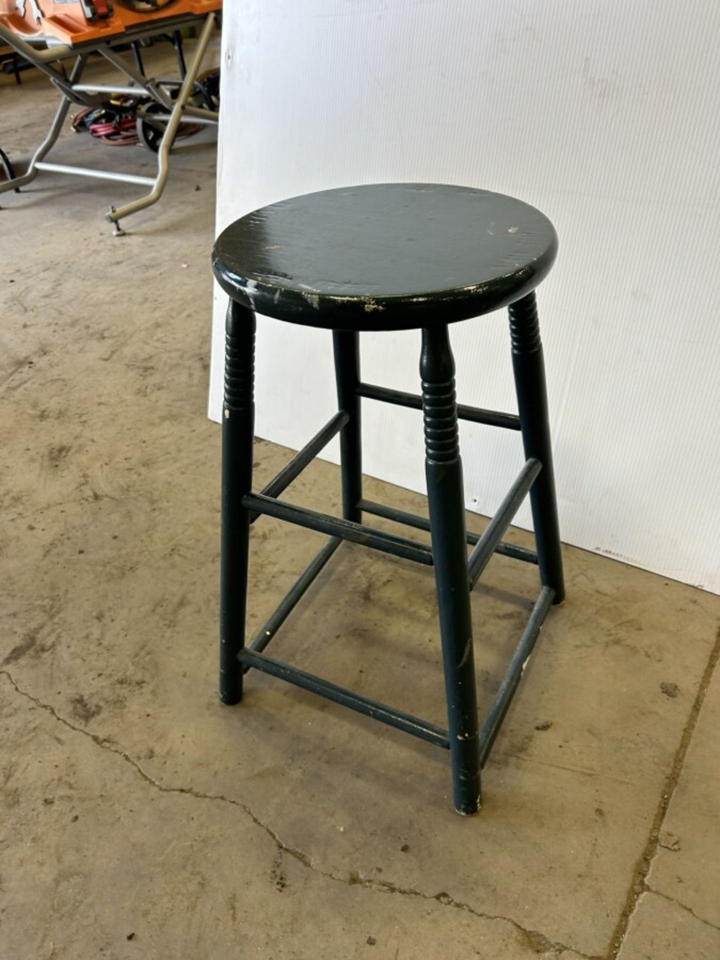 ANTIQUE WOODEN KITCHEN STOOL - Image 4 of 5