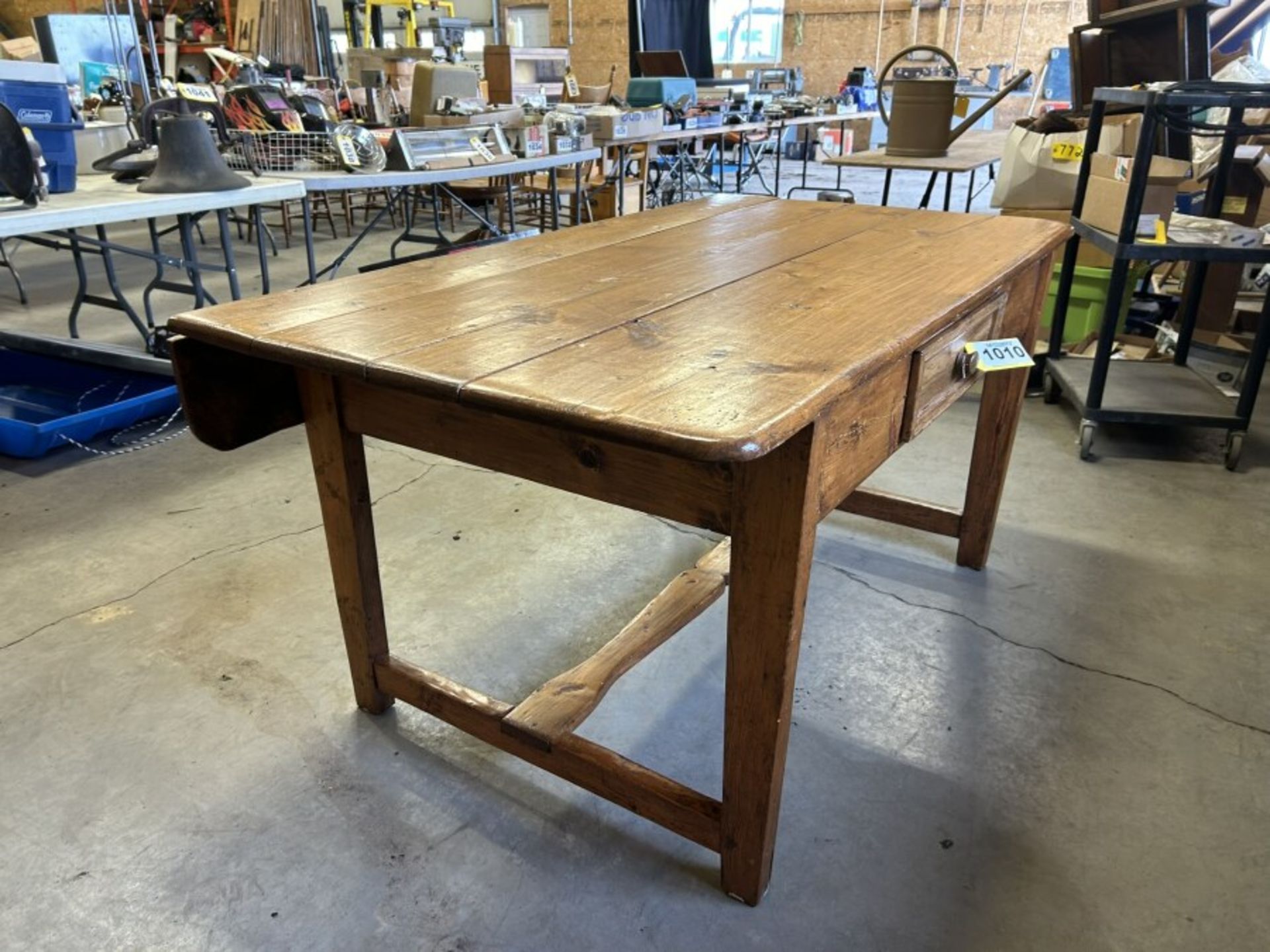 WOODEN DROP LEAF PANTRY TABLE - Image 3 of 6