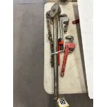 L/O ASSORTED PIPE WRENCHES