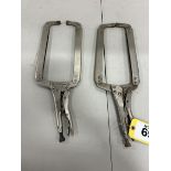 PAIR OF 10IN LOCKING C CLAMP PLIERS