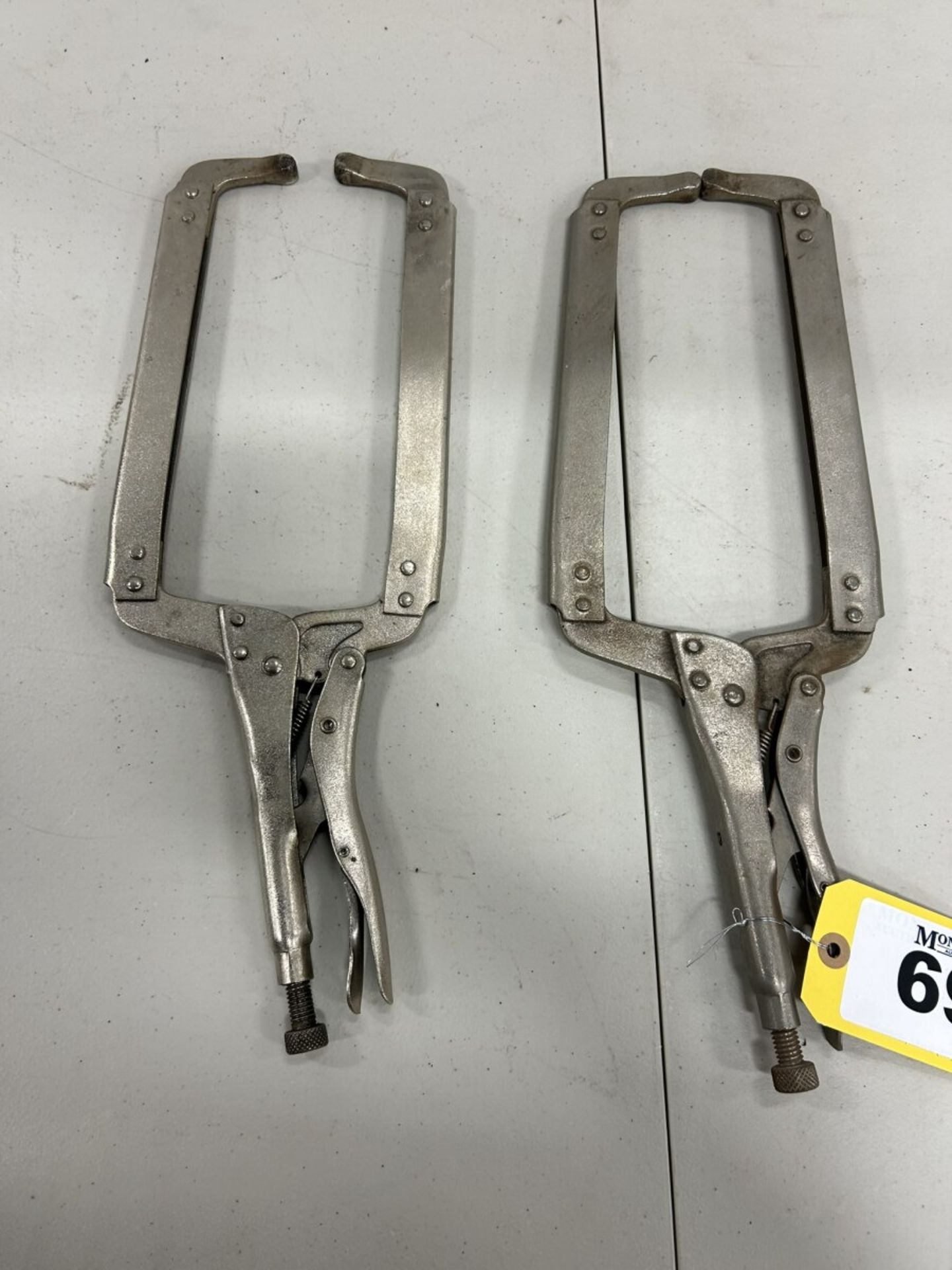 PAIR OF 10IN LOCKING C CLAMP PLIERS