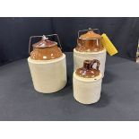 3-ANTIQUE CROCK JUGS