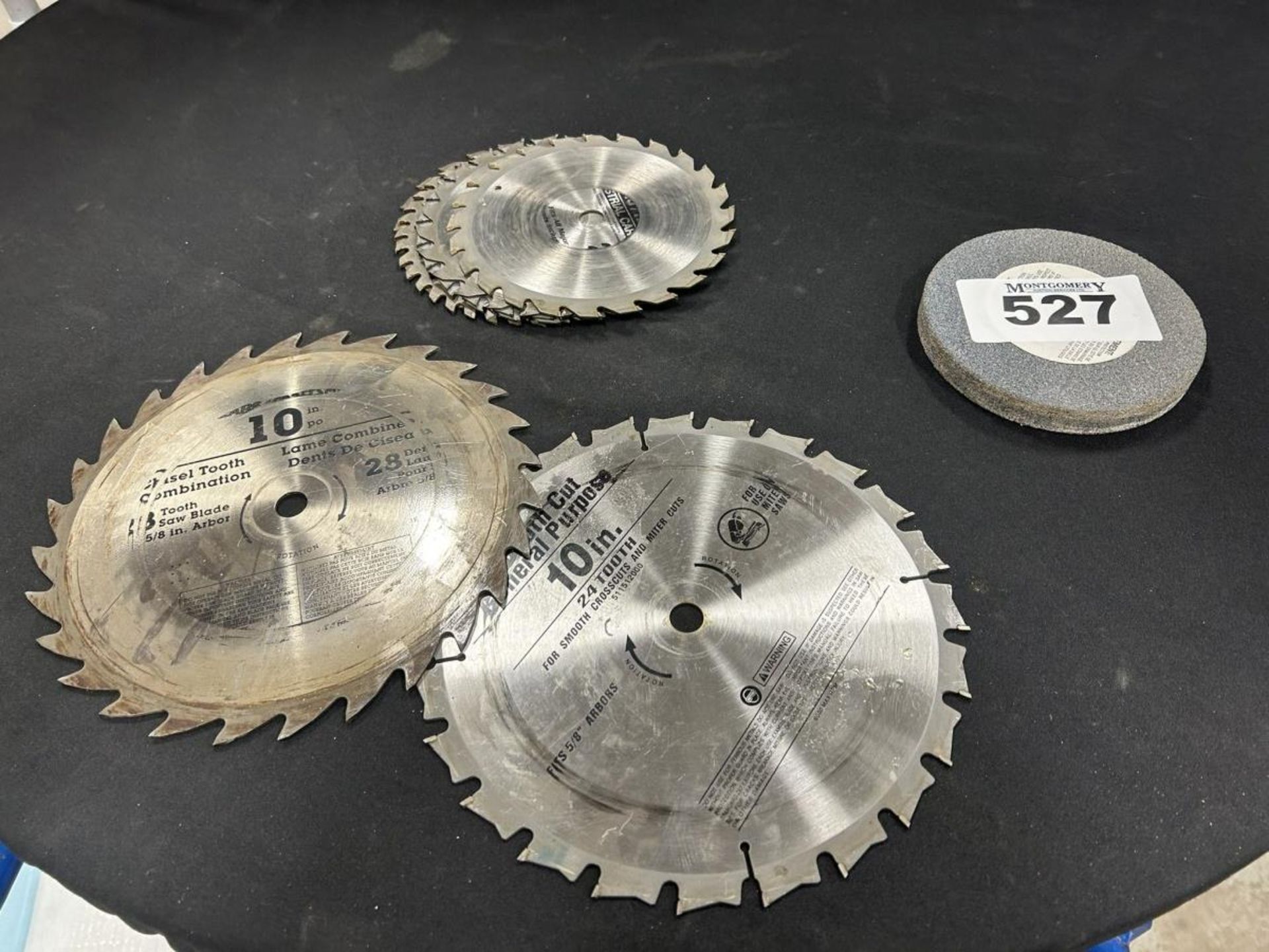 L/O ASSORTED SAW BLADES AND 6" GRINDING WHEEL