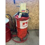 LINCOLN GREASE BARREL PUMP W/ PETRO CANADA DRUM